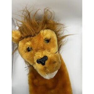 Vintage 1978 Dakin Lion Hand Puppet Plush Mane Animal Toy Made In Korea